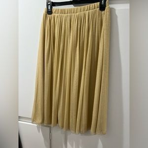 NWT ZARA SHIMMERY GOLD SKIRT